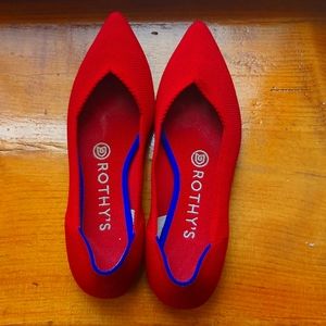 Rothys red point flats 6.5